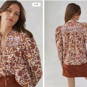 Love the Label NWT $130 Mabel khaki blouse size medium